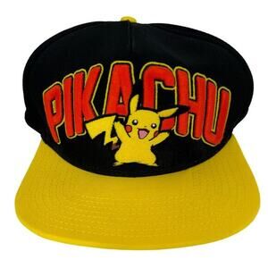 Pokemon Pikachu  2014 Men's‎ Snapback Hat Black/Yellow One Size
